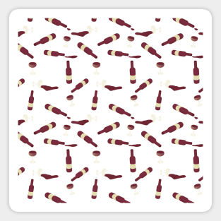 Red wine in white background Magnet